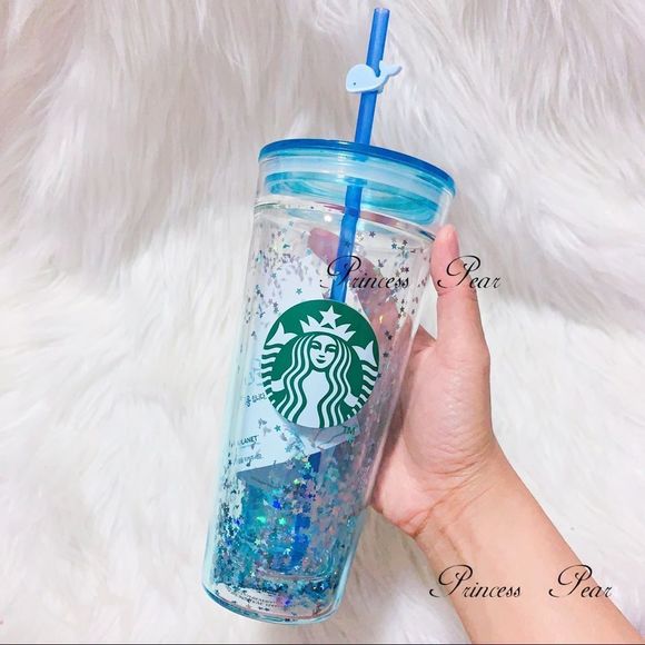 Starbucks Korea Glitter Whale Glass Tumbler - Picture 2 of 13